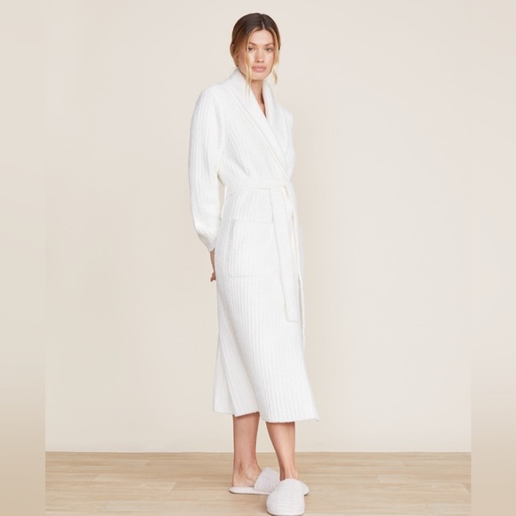 BAREFOOT DREAMS Eco CozyChic® Ribbed Robe Pearl Color - Picture 10 of 11
